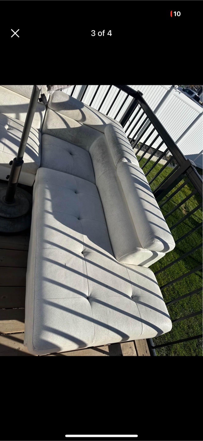 White Sectional Sofa - photo 2