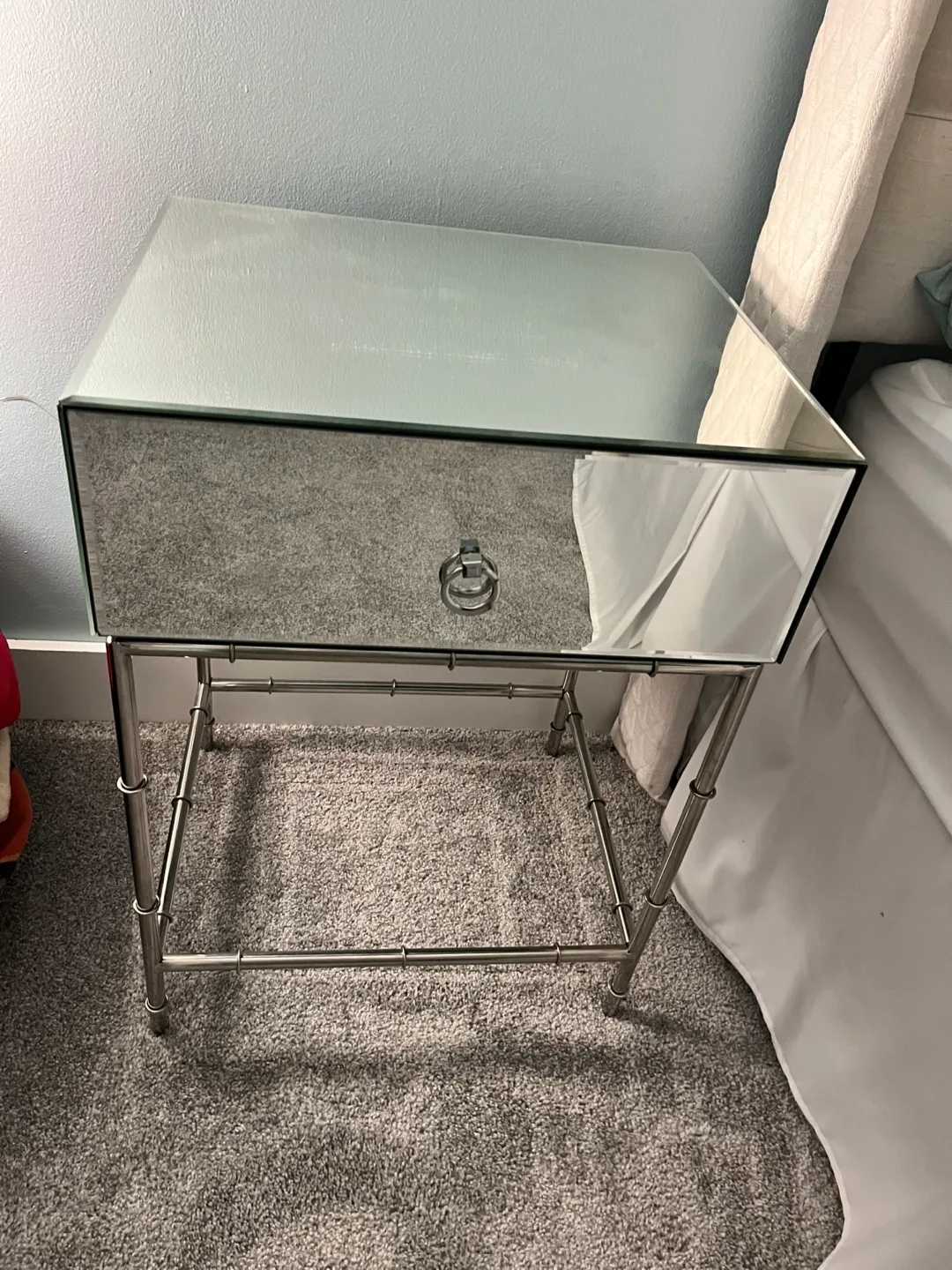 Glass and Metal Nightstand thumbnail