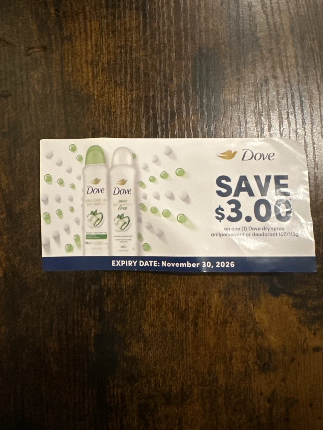 🥕Dove $3.00 off Deodorant Coupon - Exp Nov 2026 thumbnail