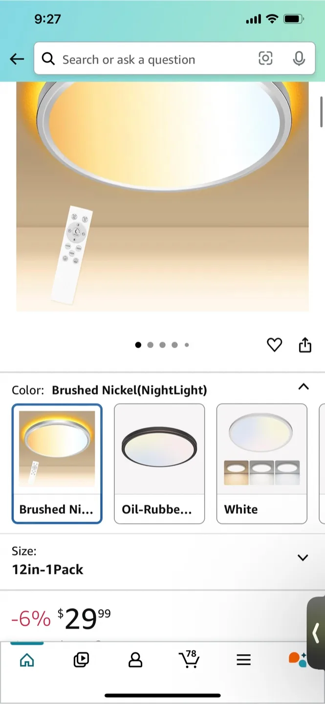 12” LED Ceiling Light - SIMPLY AMAZING easy install’ (orig. $33) image indicator(2)