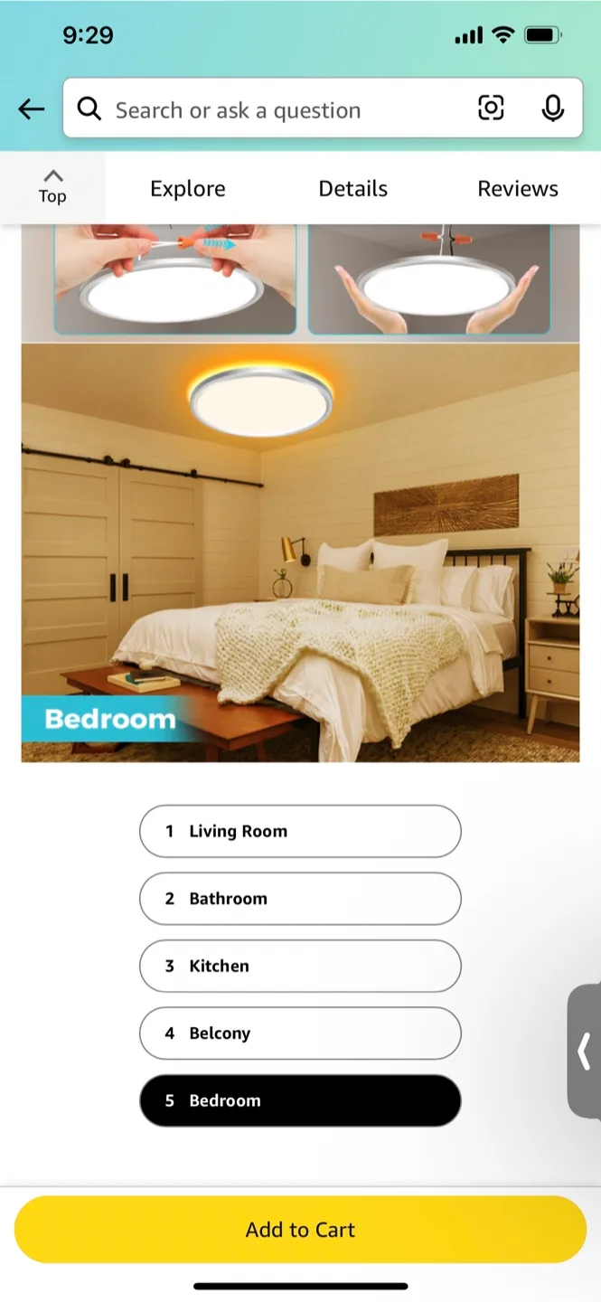 12” LED Ceiling Light - SIMPLY AMAZING easy install’ (orig. $33) image indicator(6)