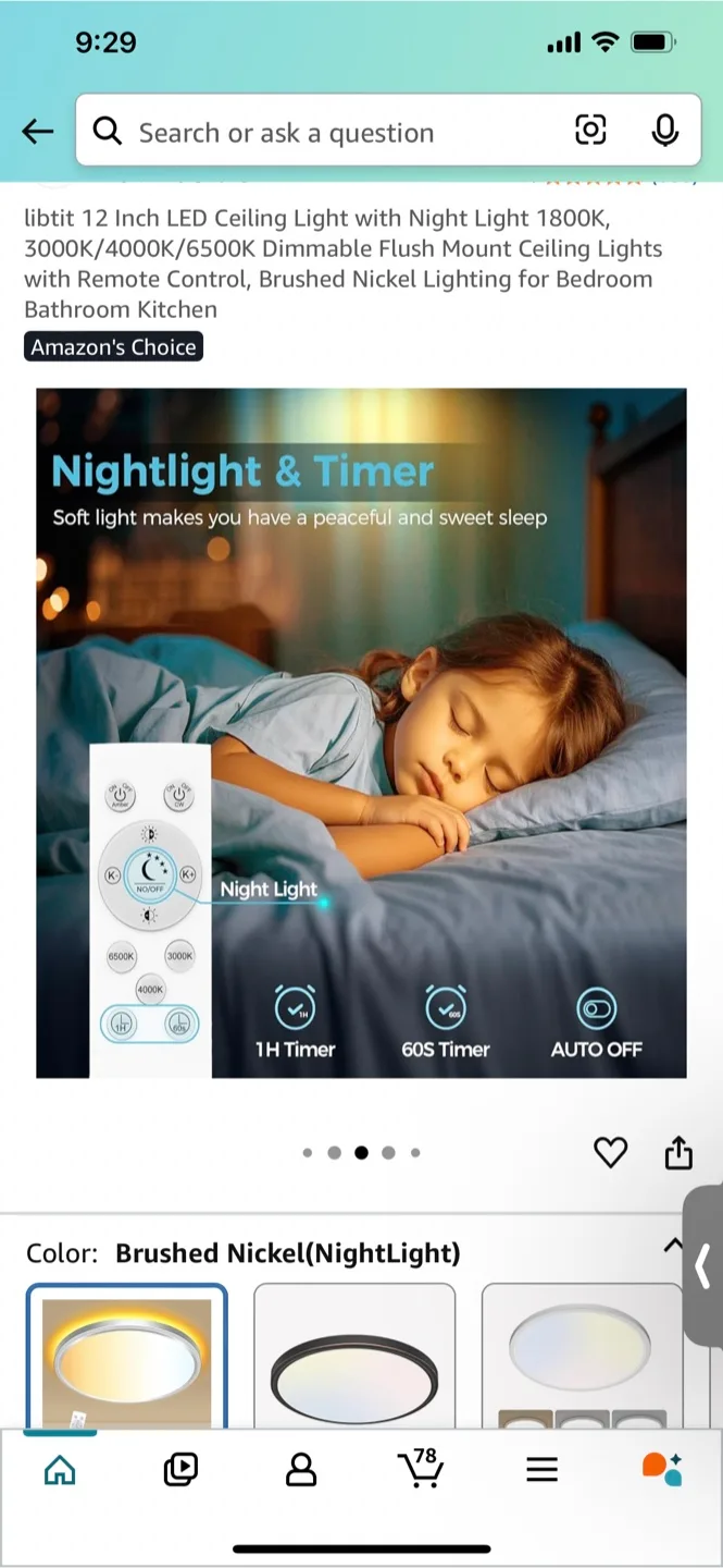 12” LED Ceiling Light - SIMPLY AMAZING easy install’ (orig. $33) image indicator(4)