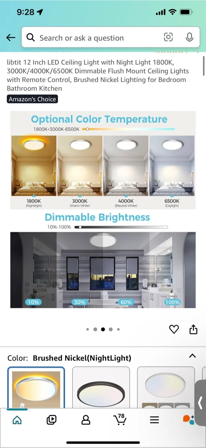 12” LED Ceiling Light - SIMPLY AMAZING easy install’ (orig. $33) image indicator(3)