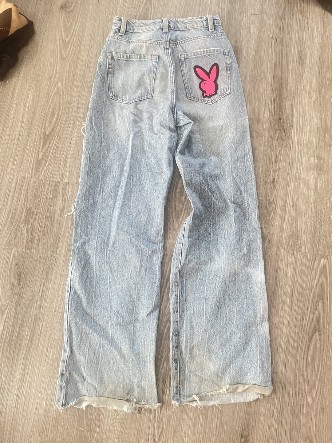 garage denim hand embroidered jeans