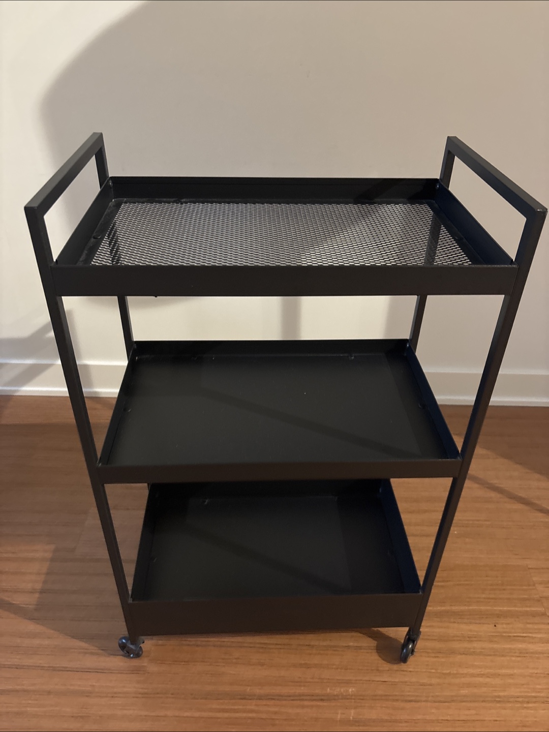 Black Metal Rolling Cart