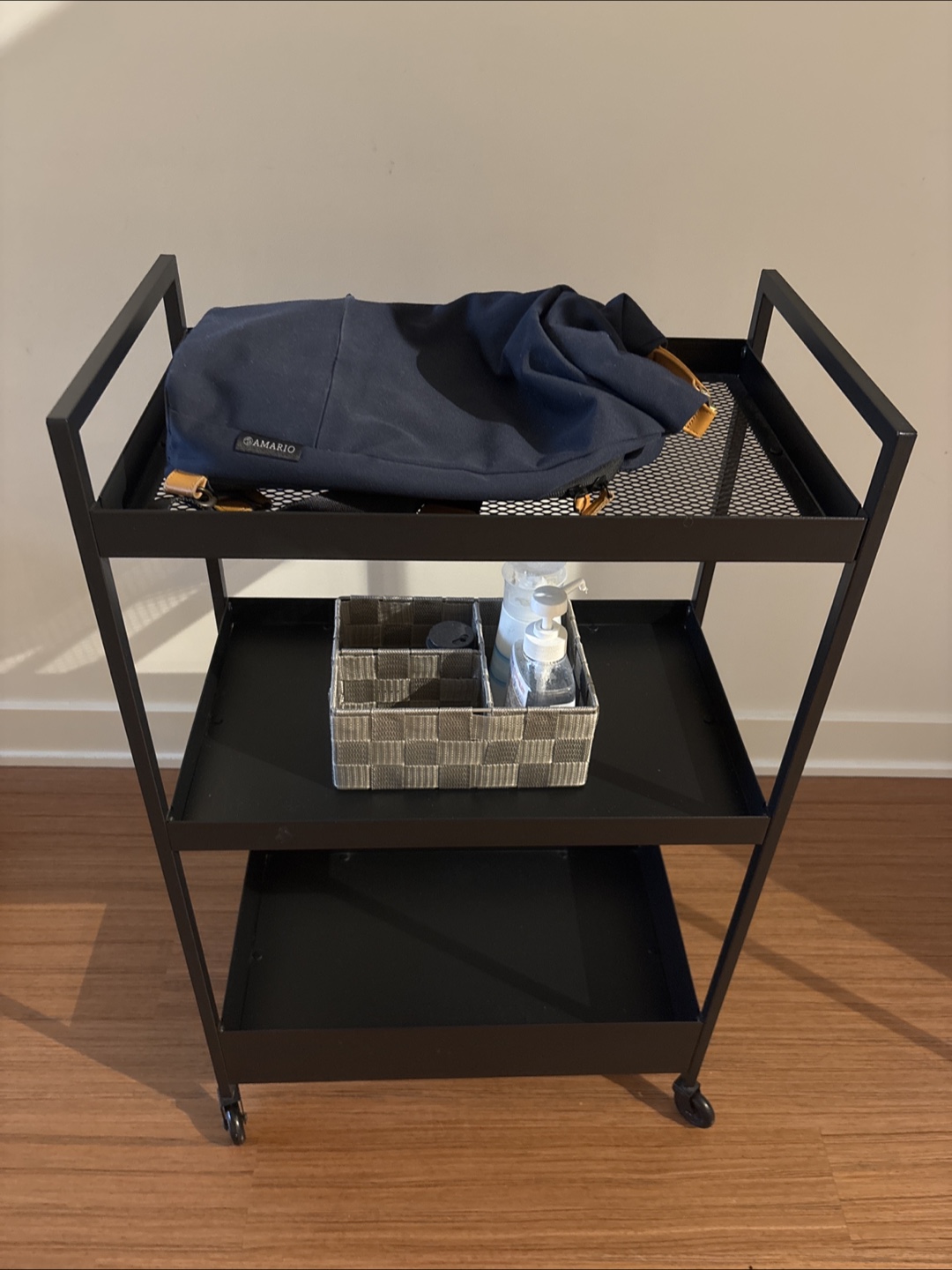 Black Metal Rolling Cart - photo 3