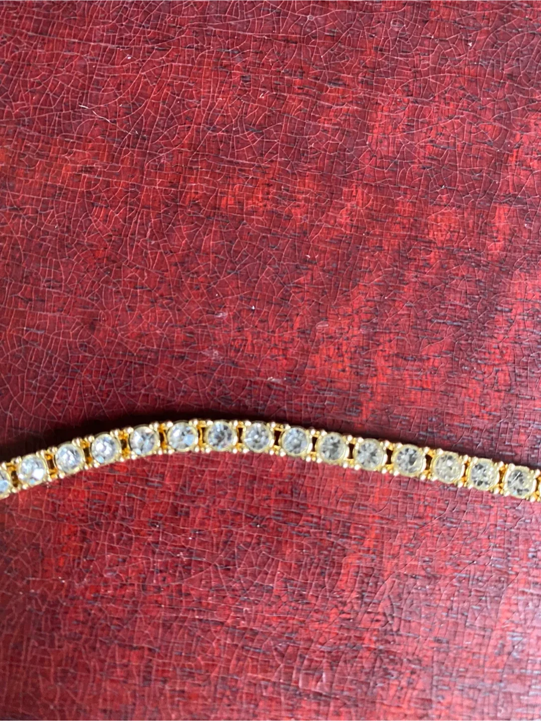 Tennis Diamond and Gold Necklace image indicator(2)