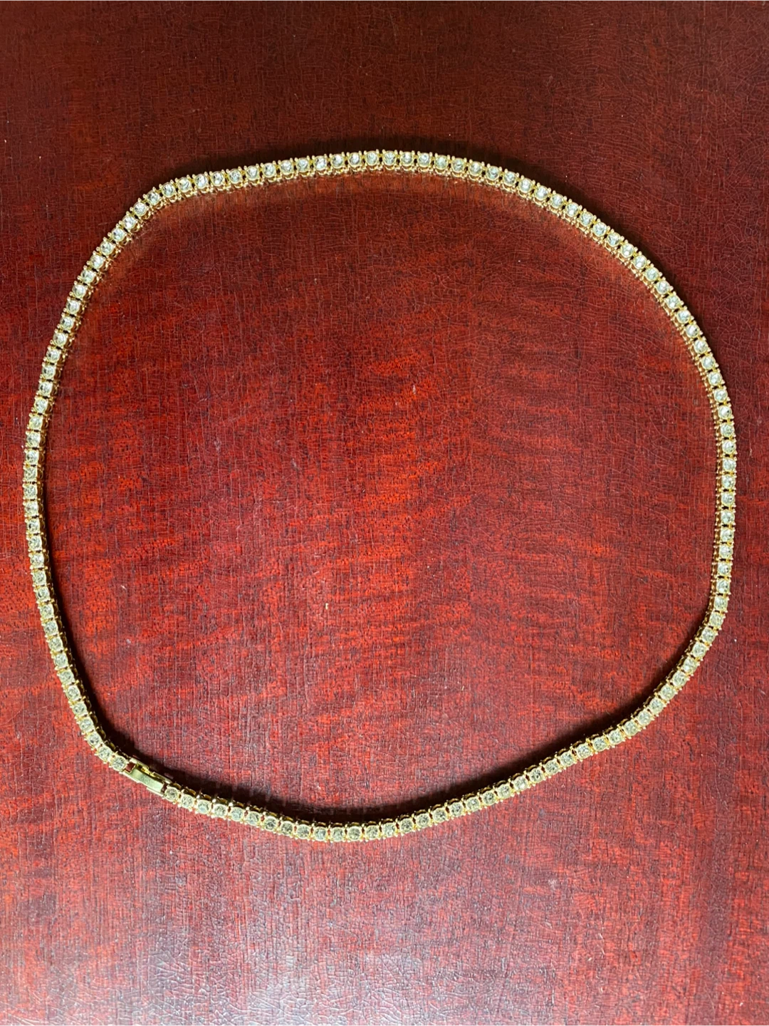 Tennis Diamond and Gold Necklace
