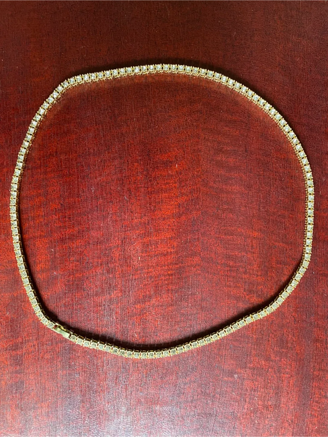 Tennis Diamond and Gold Necklace thumbnail