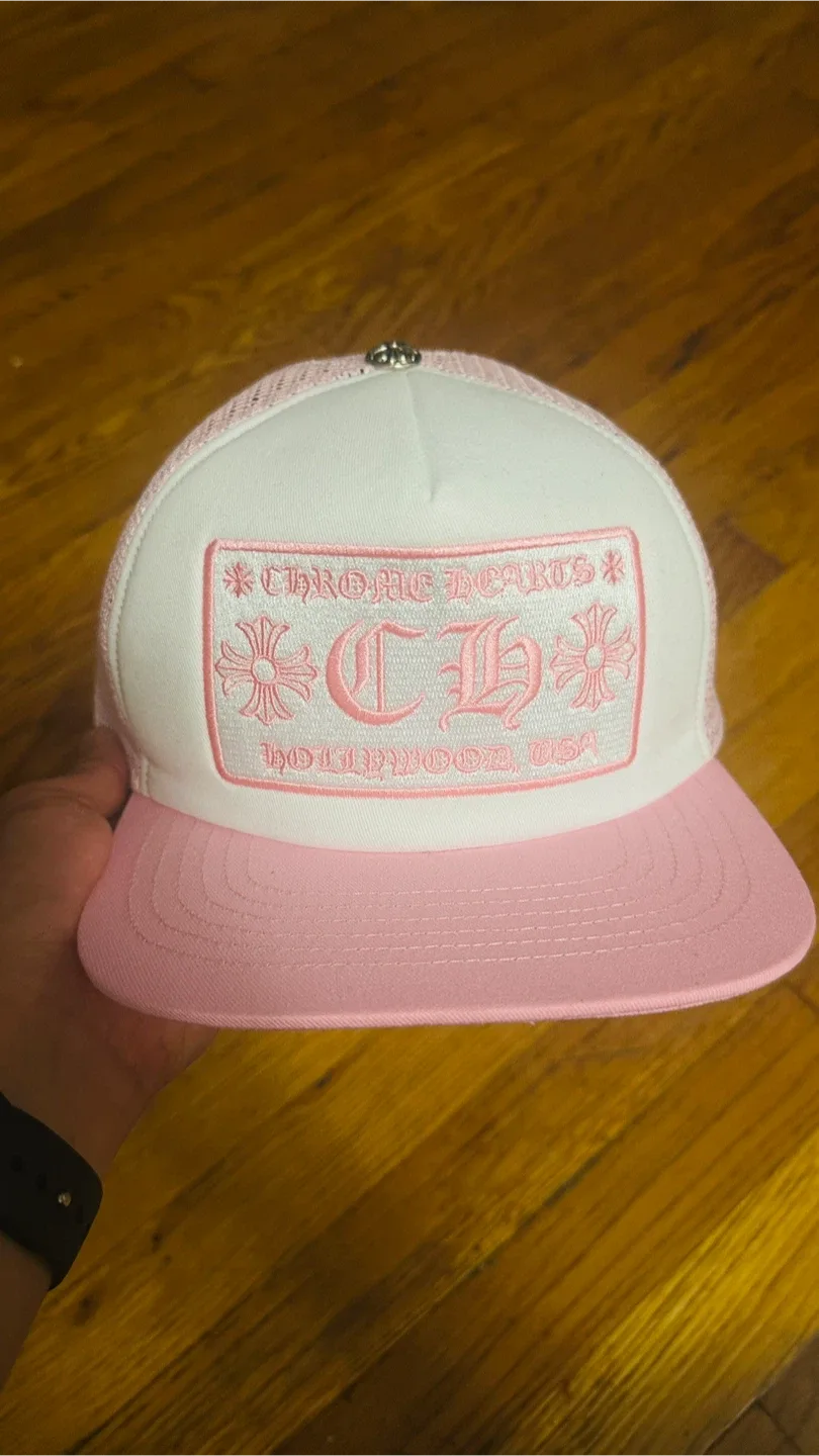 Chrome Hearts Pink White Trucker Hat thumbnail