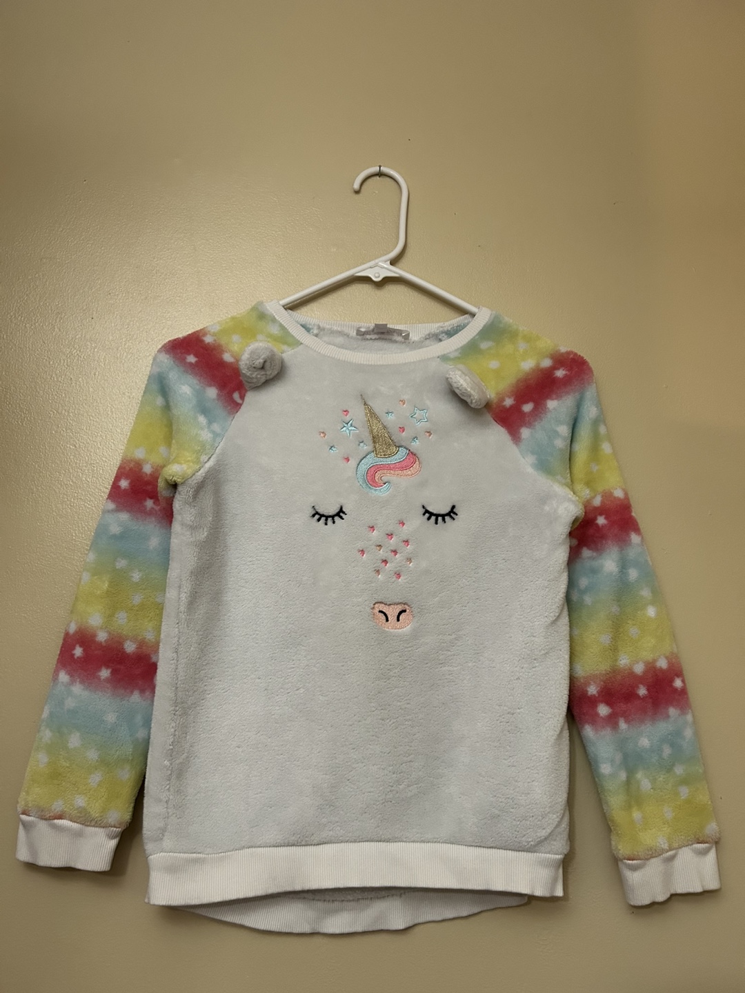Bella & Birdie super soft white sweater with unicorn face - photo 4