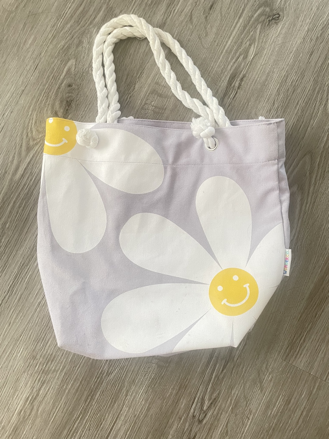 indigo canvas tote bag