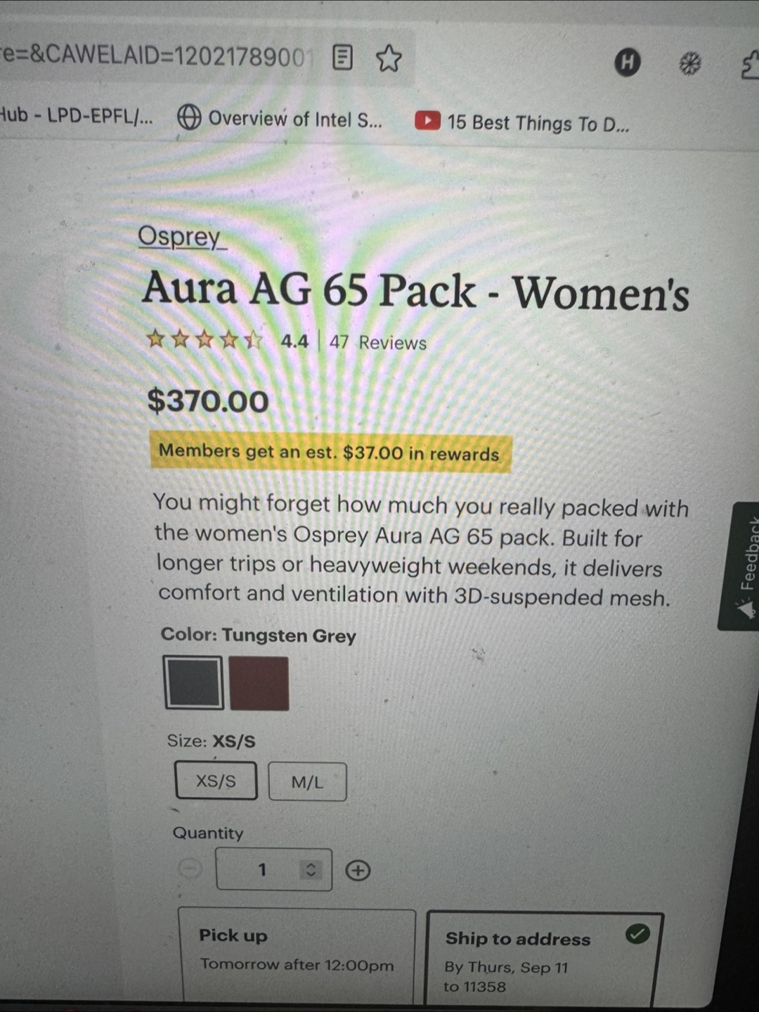 Osprey Aura AG 65 Backpack - photo 3
