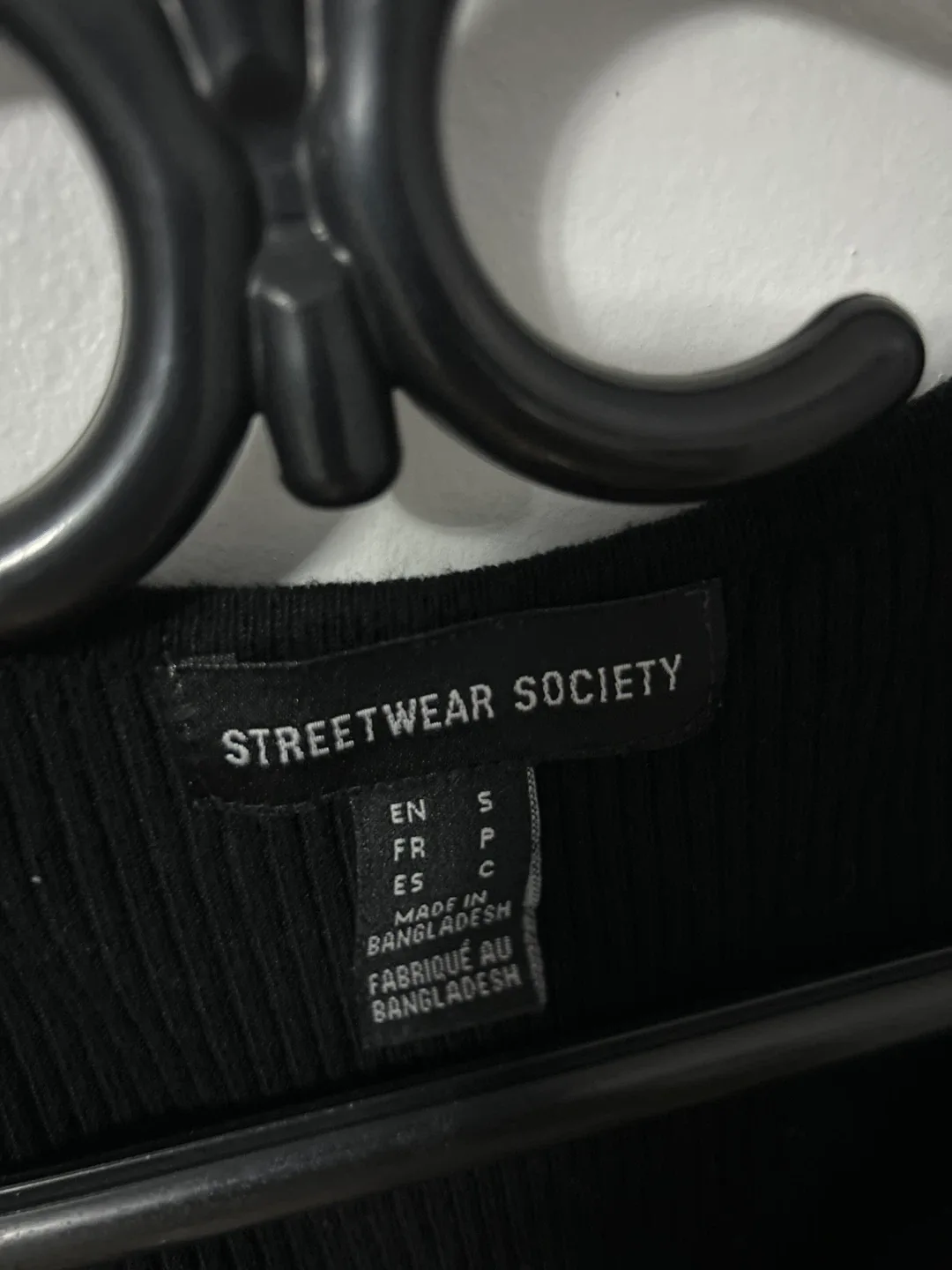 Streetwear Society Black Crop Top - Size Small image indicator(2)