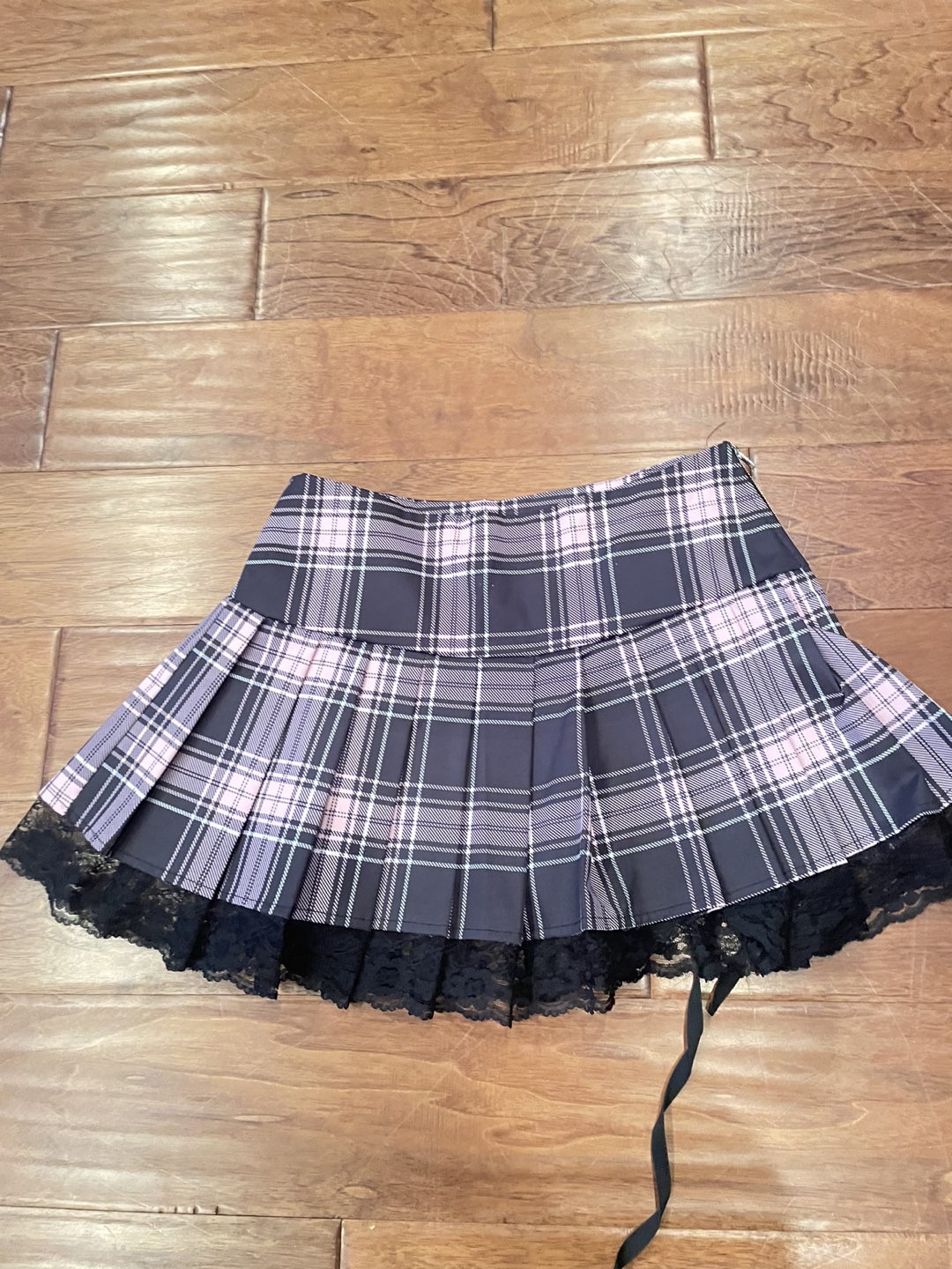 Grunge Pleated pink mini skirt - photo 2