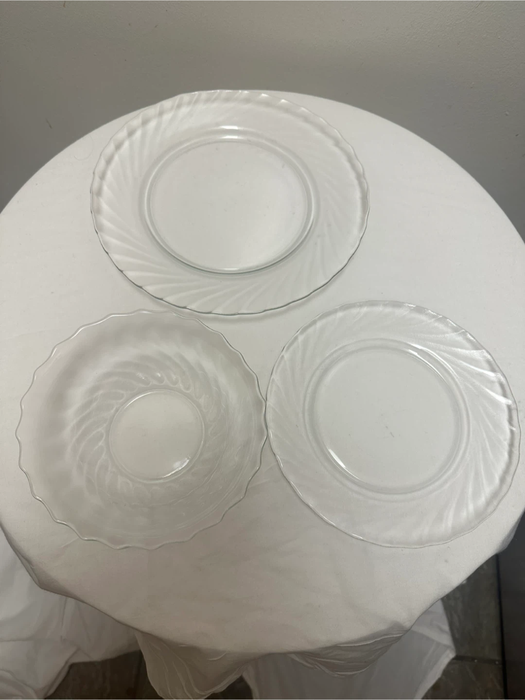 Clear Glass Bowl & Plates Set - photo 2