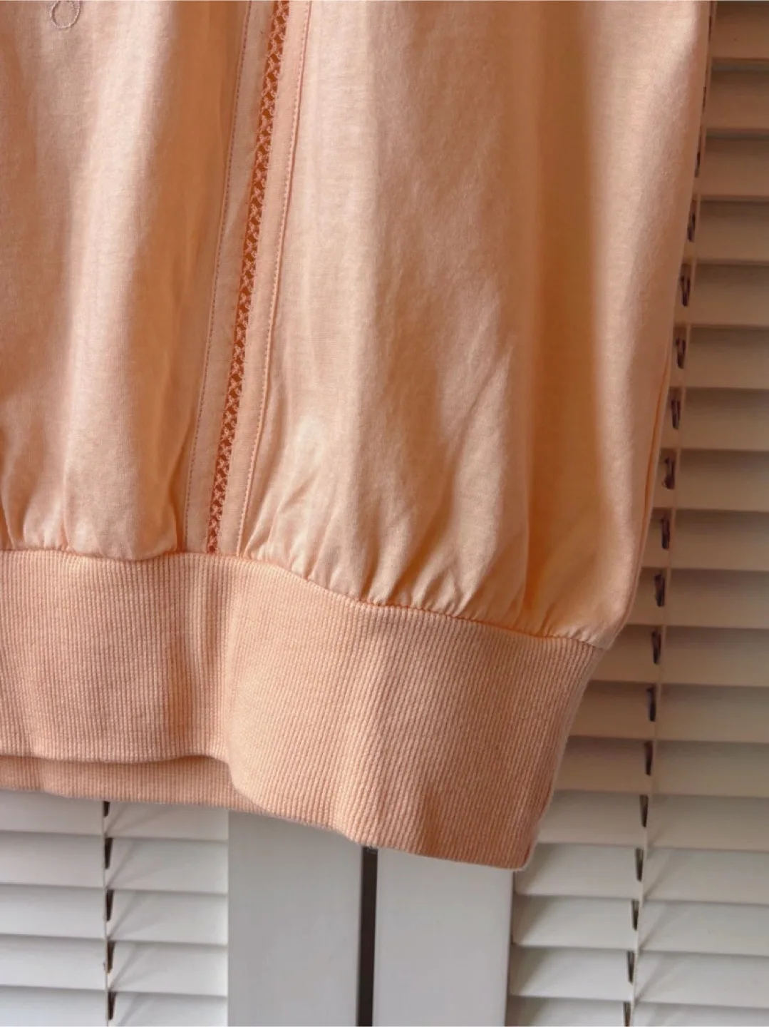 Peach Puff Sleeve Embroidered Top 100% Cotton image indicator(6)