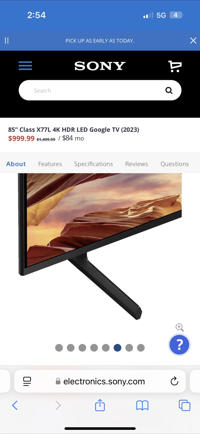 Sony 85" Class X77L 4K HDR LED Google TV (2023) - photo 3