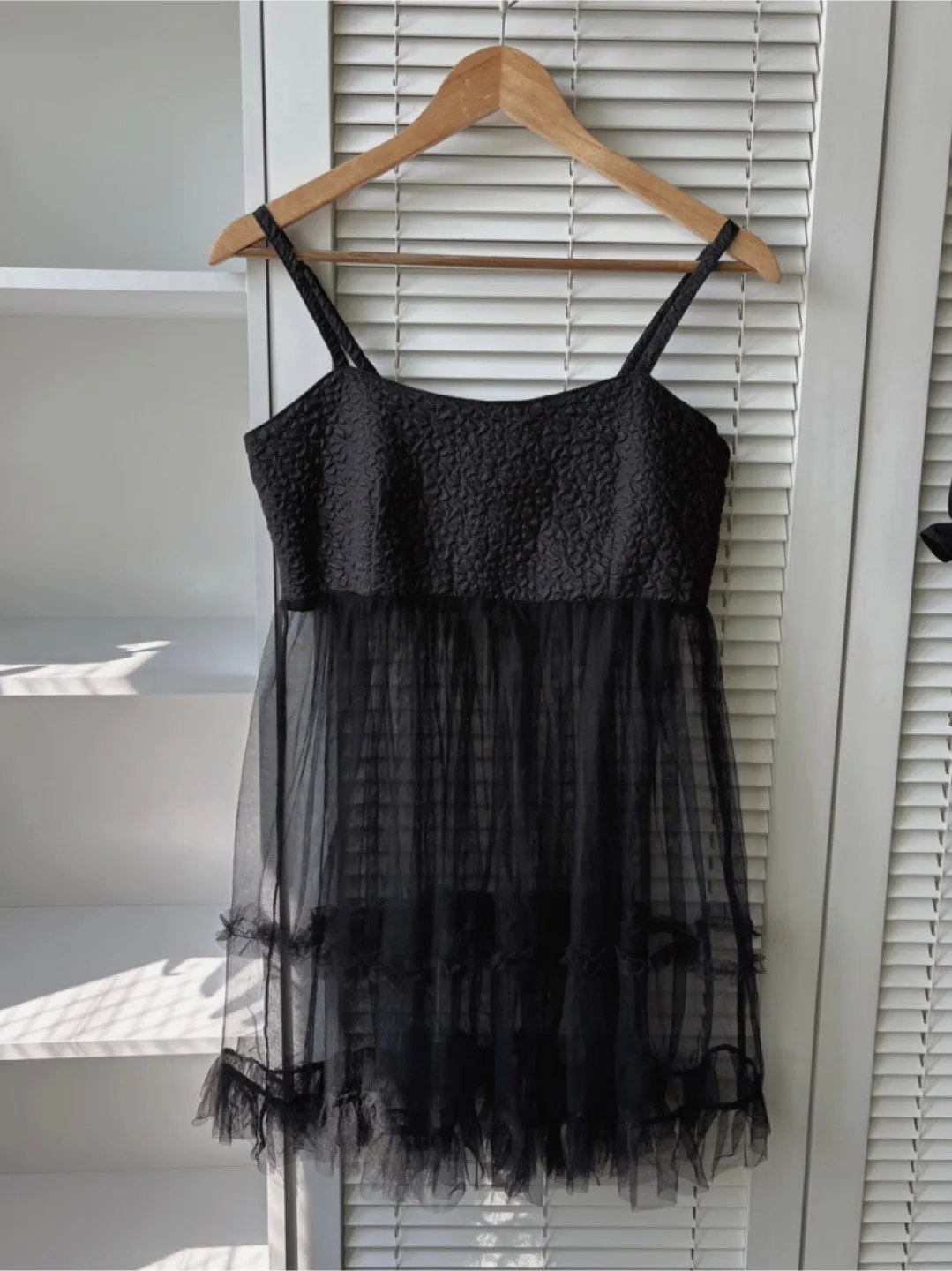 Vintage Black Sheer Mini Dress thumbnail