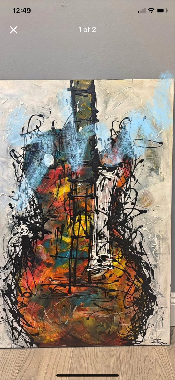Guitar Abstract Painting