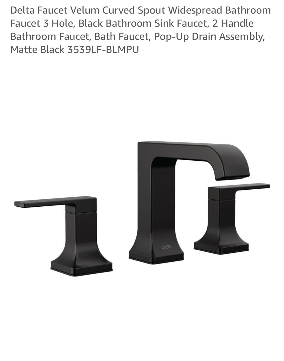 Delta Velum Matte Black Bathroom Faucet