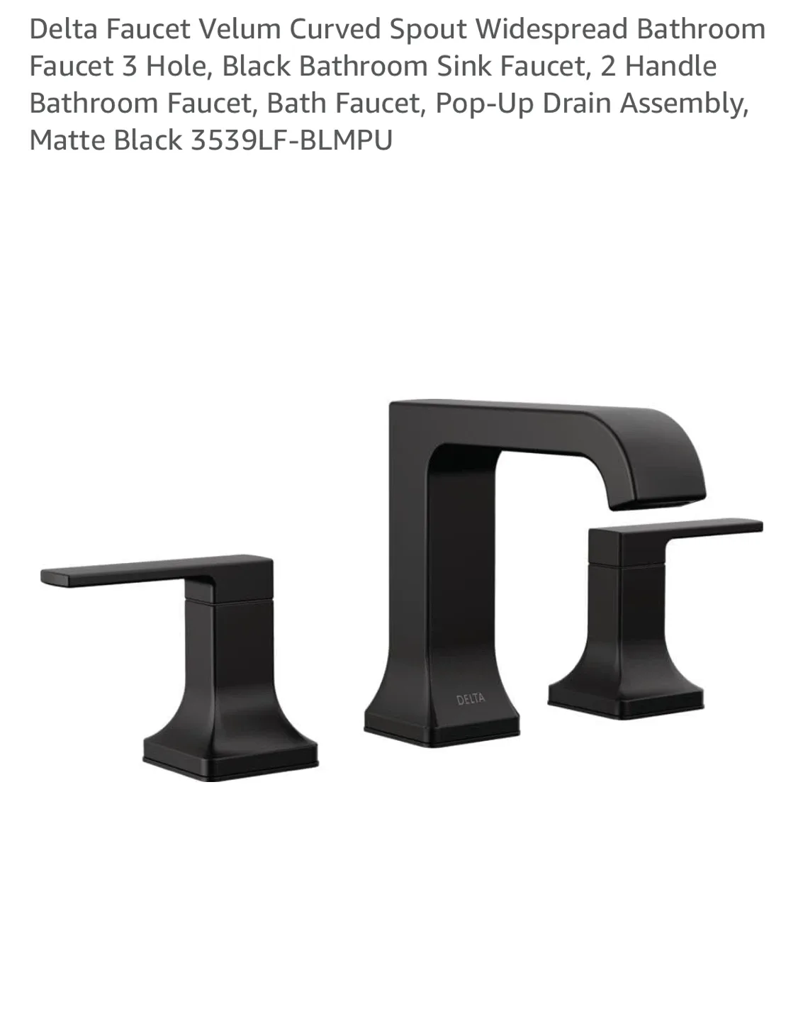 Delta Velum Matte Black Bathroom Faucet thumbnail