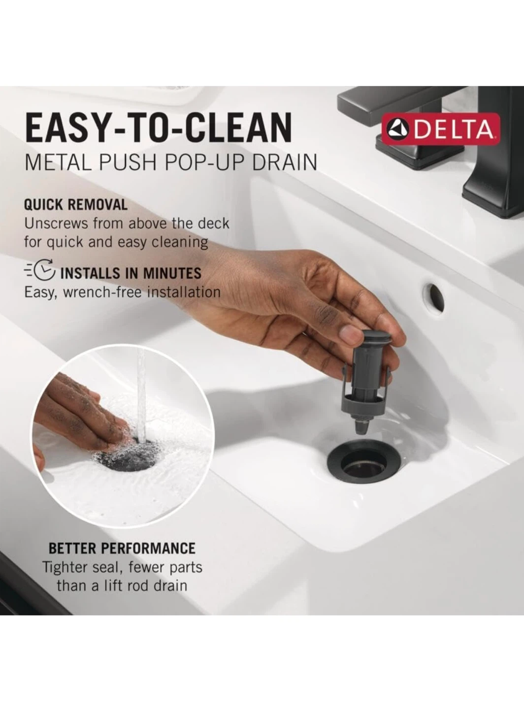Delta Velum Matte Black Bathroom Faucet - photo 4