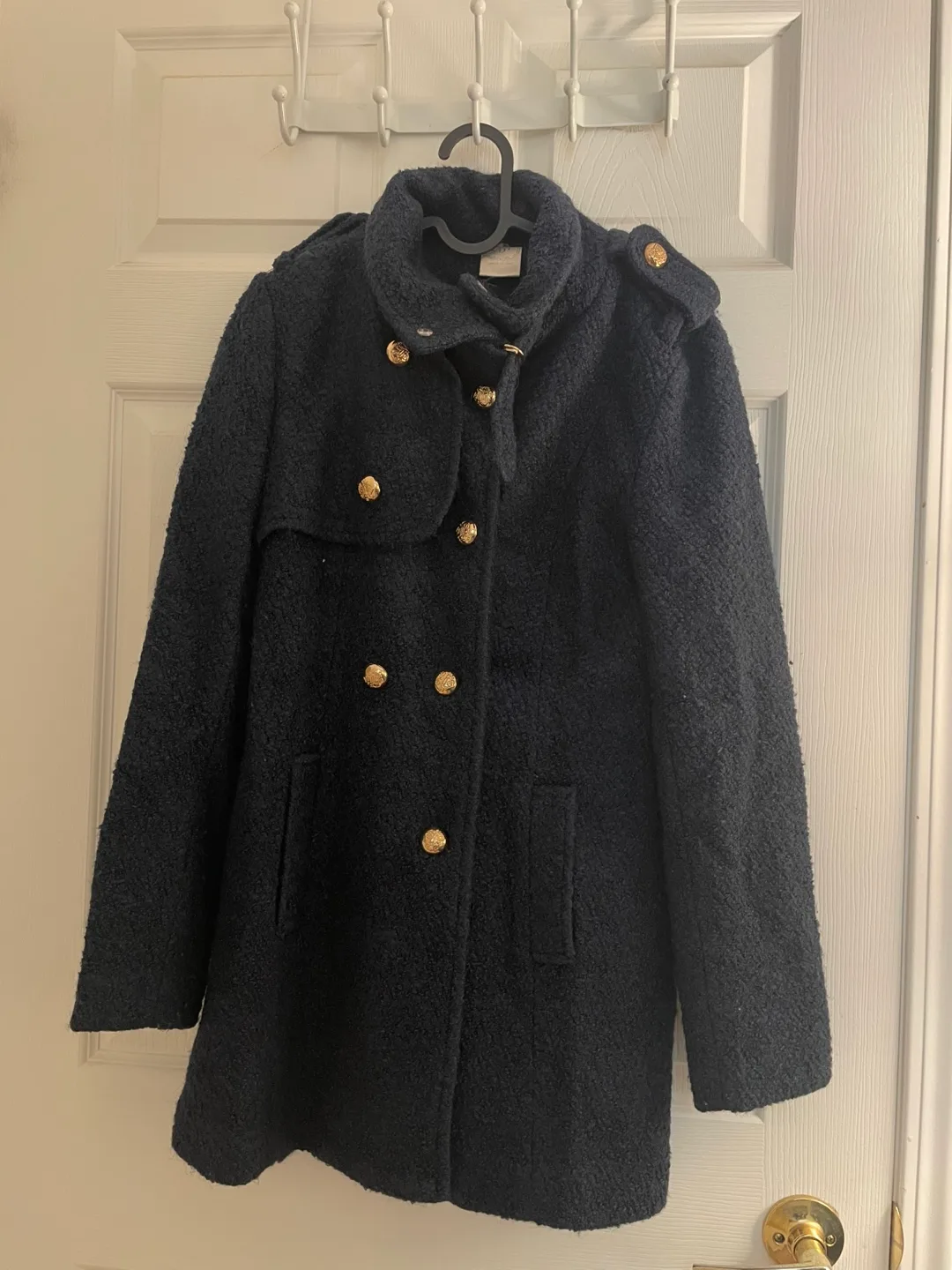 Elegant navy blue coat thumbnail