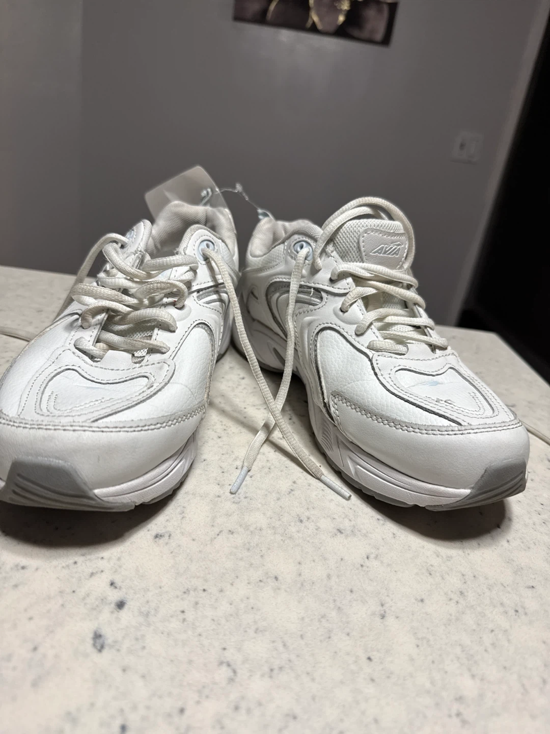 Avia White Wide Fit Sneakers - Women's Size 9W
