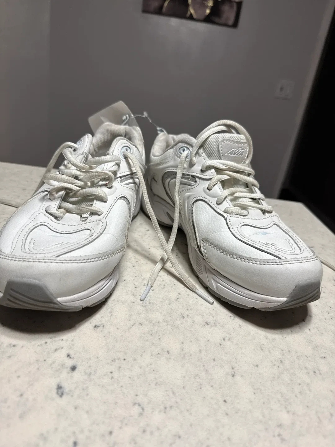 Avia White Wide Fit Sneakers - Women's Size 9W thumbnail