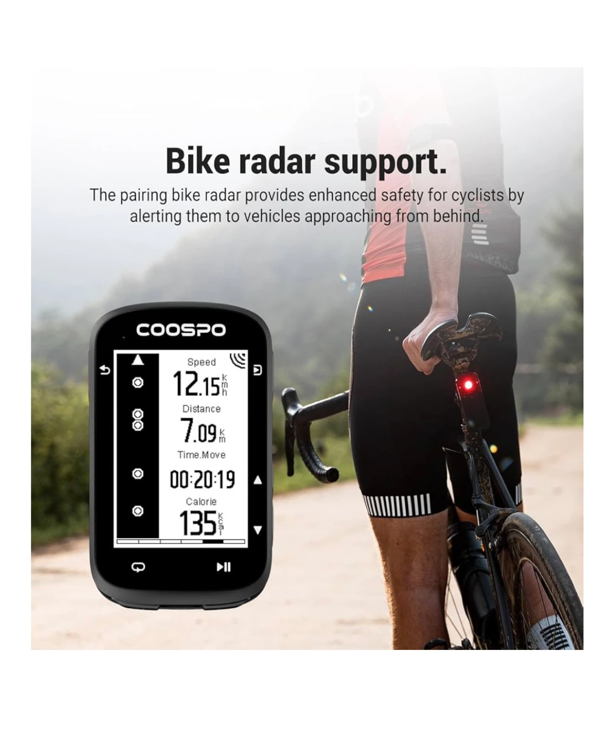 COOSPO CS500 Wireless GPS Bike Computer - photo 4