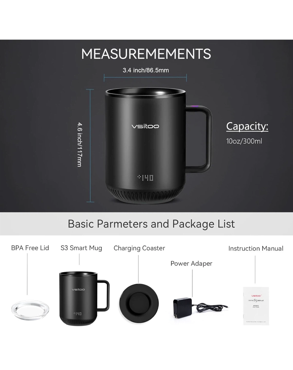 VSItoo S3 Temperature Control Smart Mug - photo 2