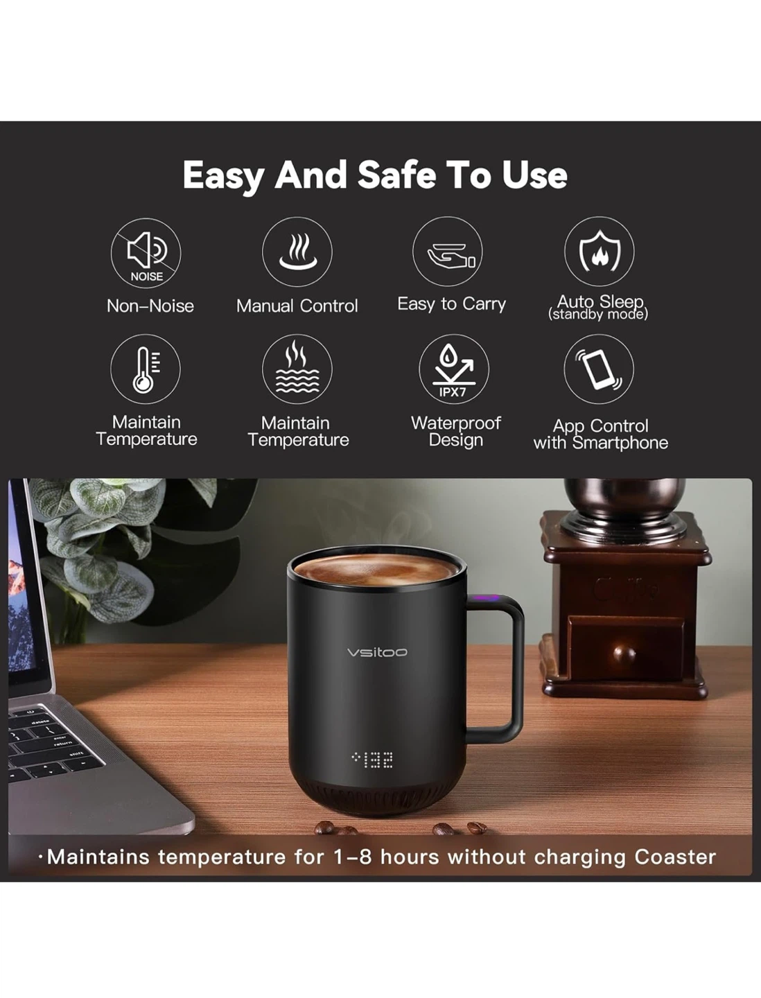 VSItoo S3 Temperature Control Smart Mug - photo 3
