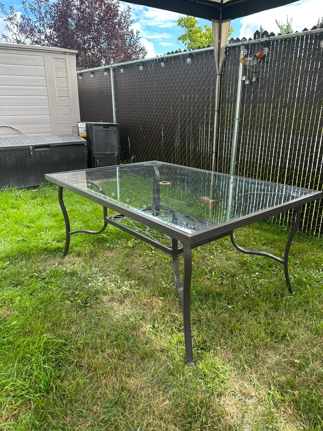 Outdoor Patio Dining Set with Glass Table and Six Chairs 🥕 image indicator(7)