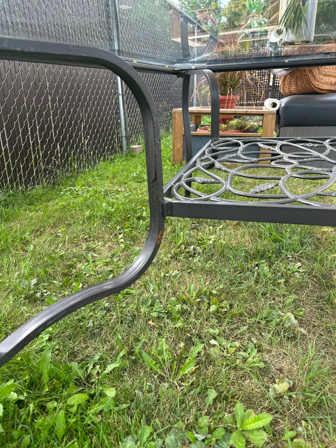 Outdoor Patio Dining Set with Glass Table and Six Chairs 🥕 image indicator(8)