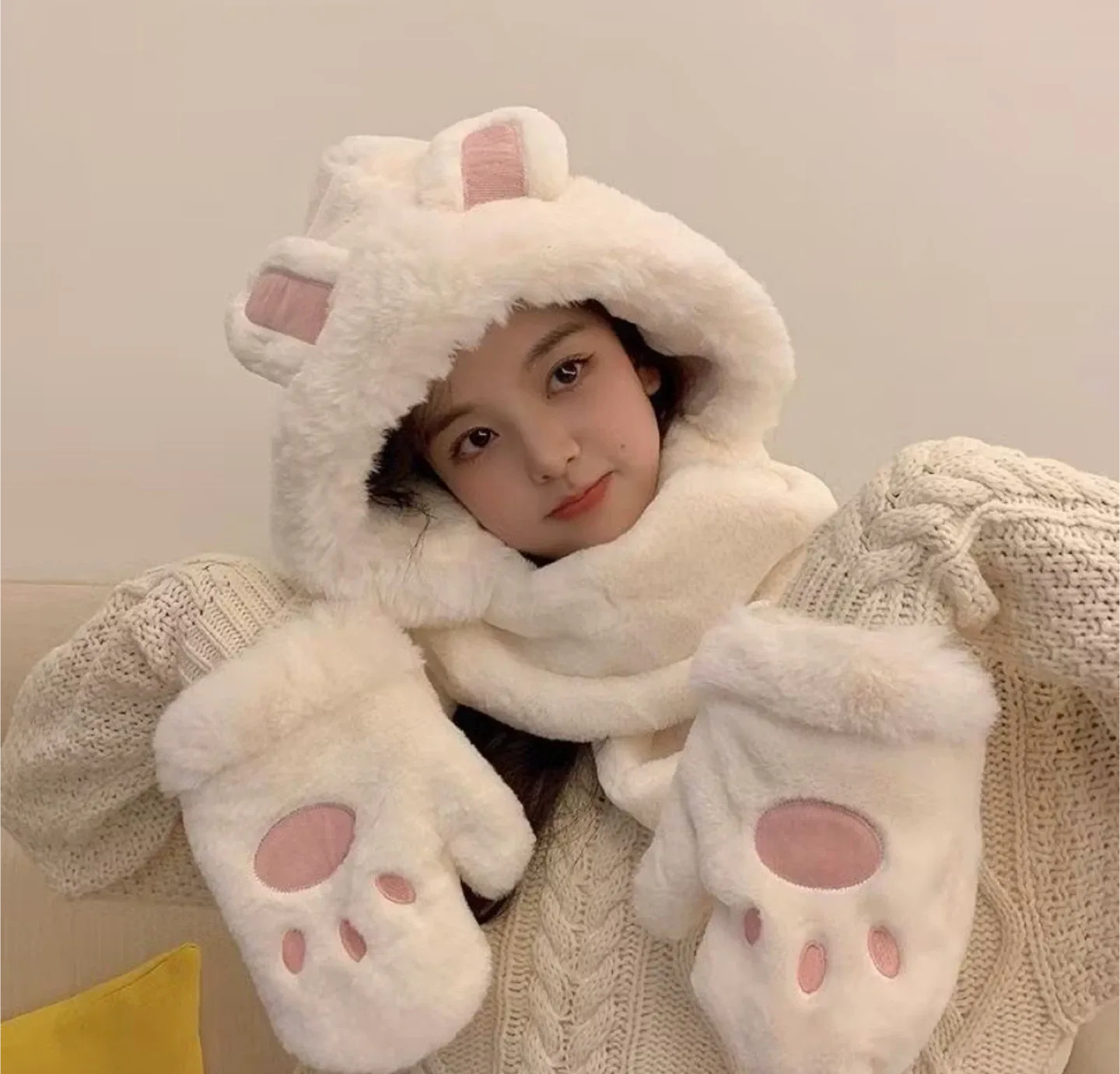 fluffy cat ear hood thumbnail