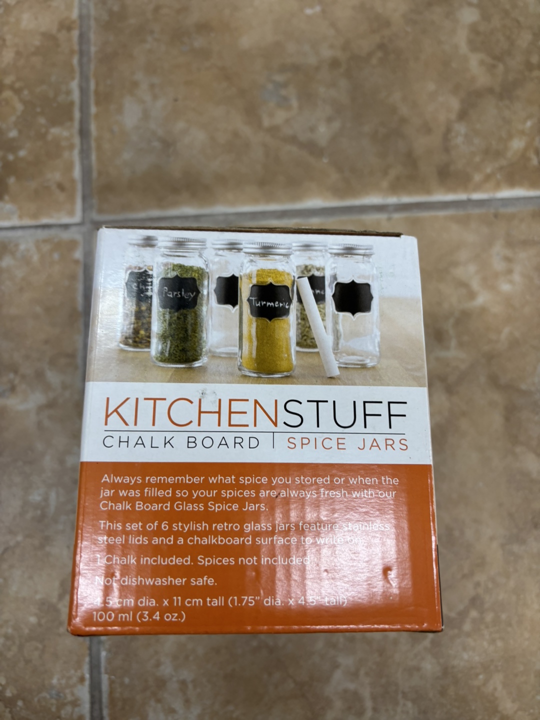 KitchenStuff Chalk Board Spice Jars - Set of 6
