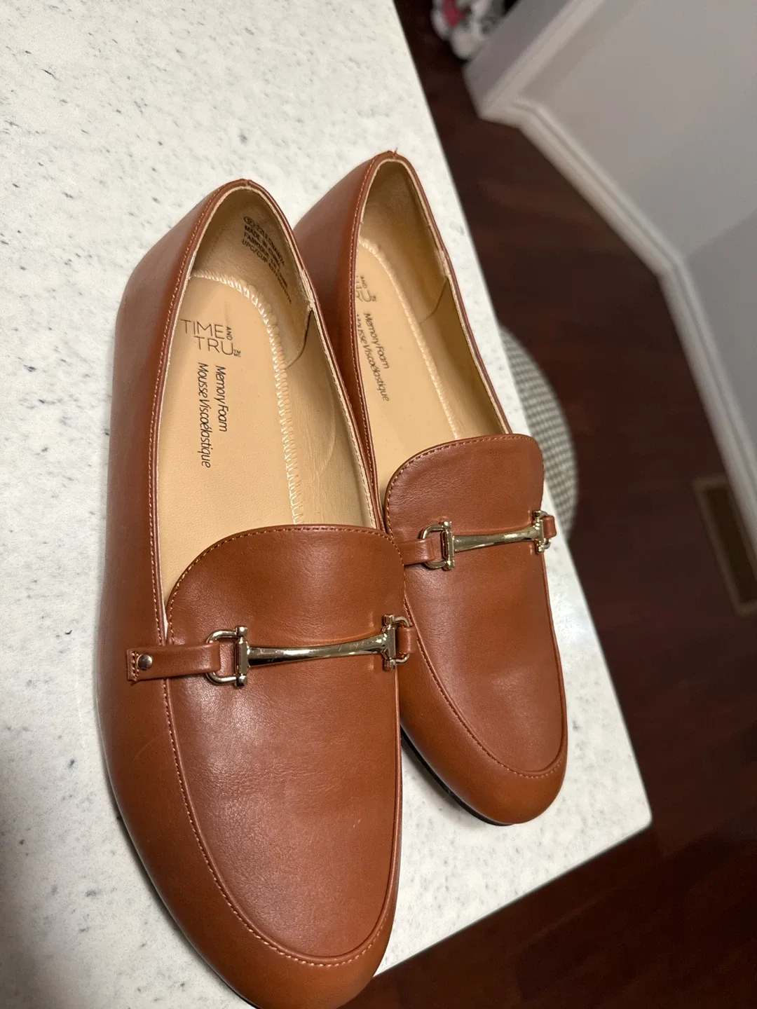 Time and Tru Brown Loafers - Size 9 thumbnail