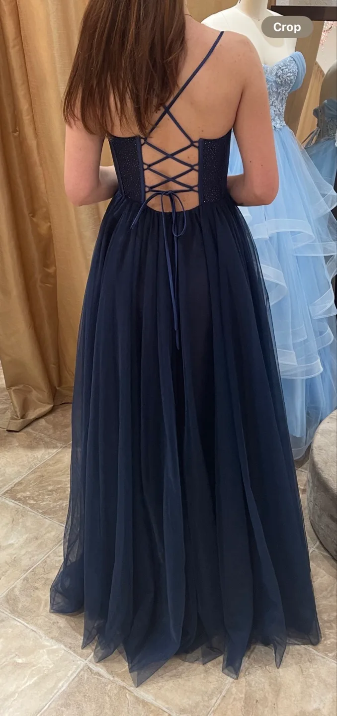 Navy Blue Formal Dress image indicator(2)