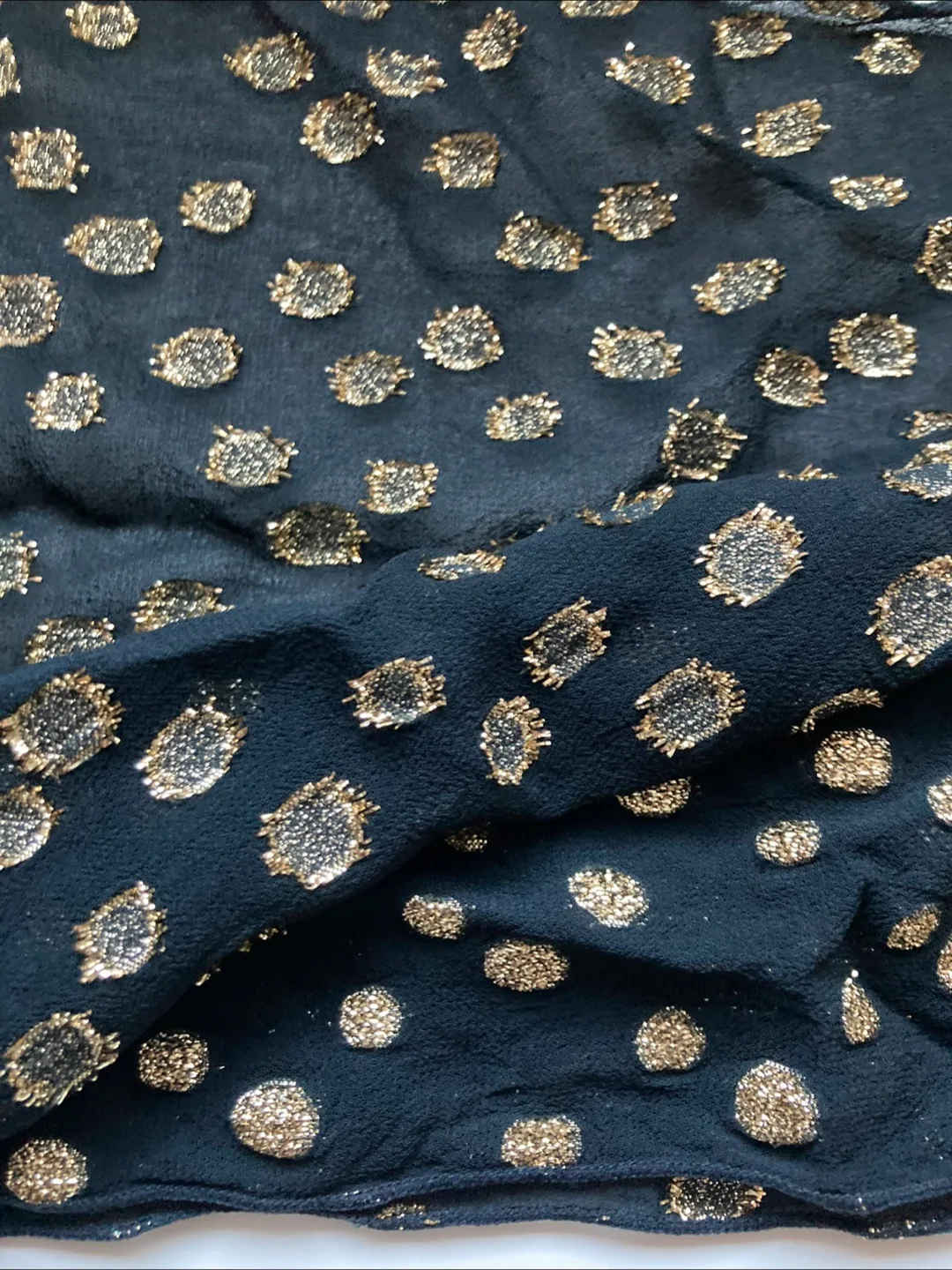 Black & Gold Polka Dot Scarf image indicator(2)