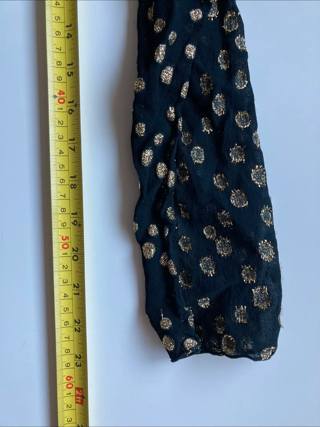 Black & Gold Polka Dot Scarf image indicator(5)