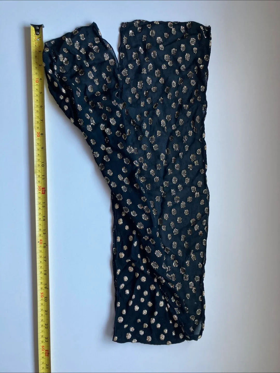 Black & Gold Polka Dot Scarf thumbnail