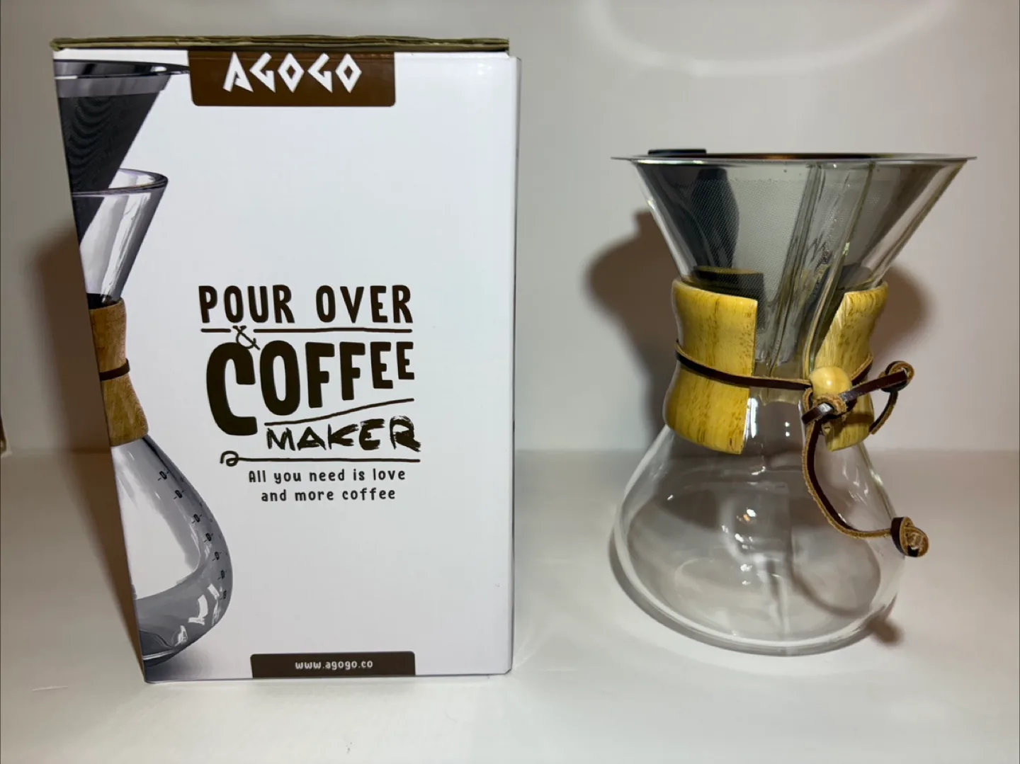 *New* 8 Cup Agogo Pour Over Coffee Maker image indicator(3)