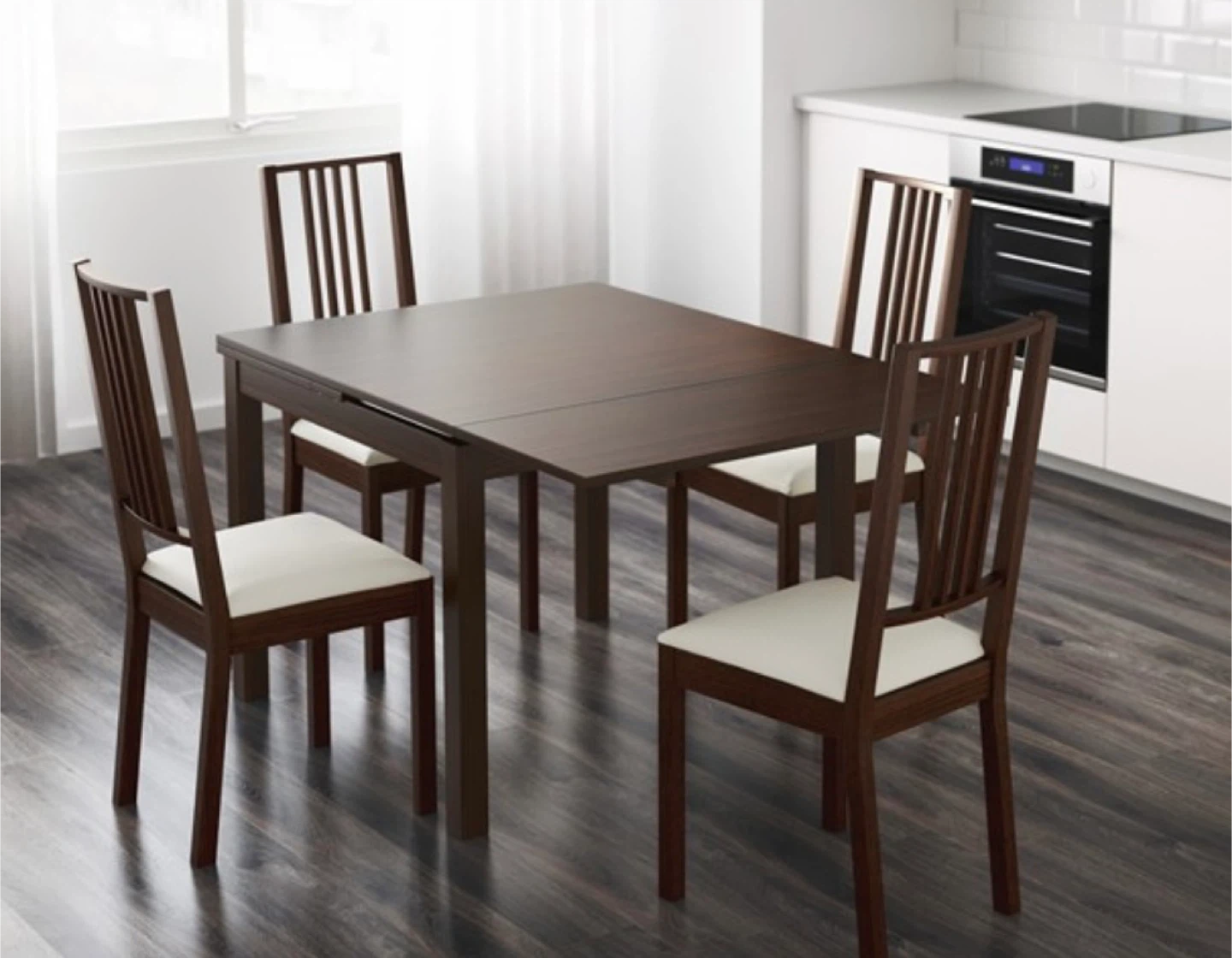 IKEA Extendable Dining Table - Dark Brown - photo 3