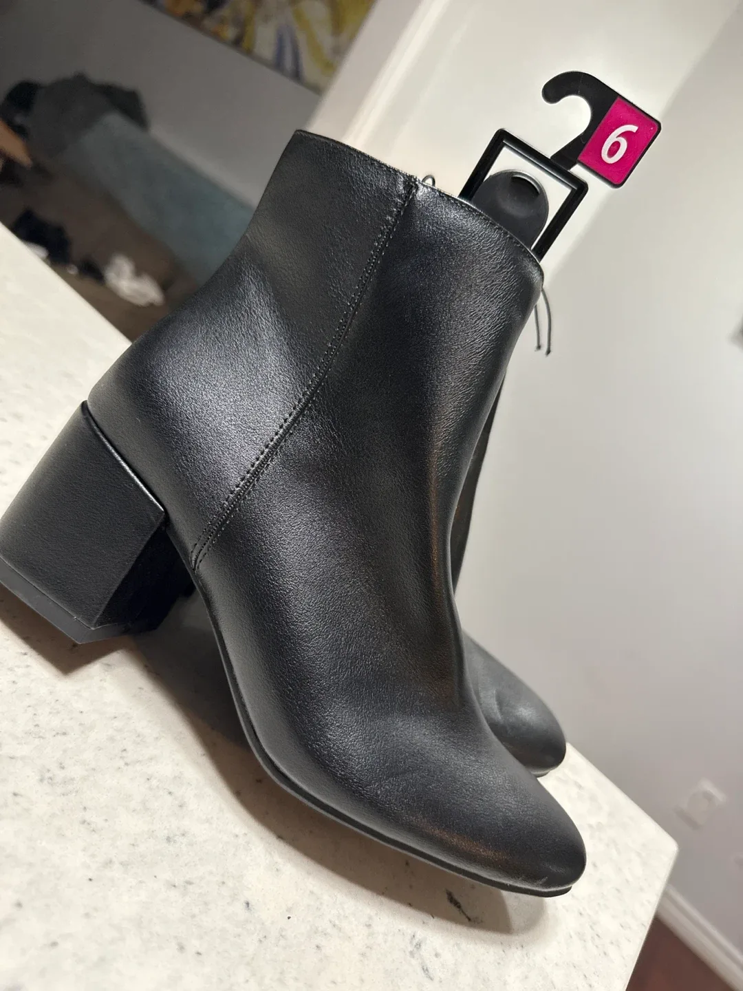 Time and Tru Black Ankle Boots - Size 6, 7 thumbnail