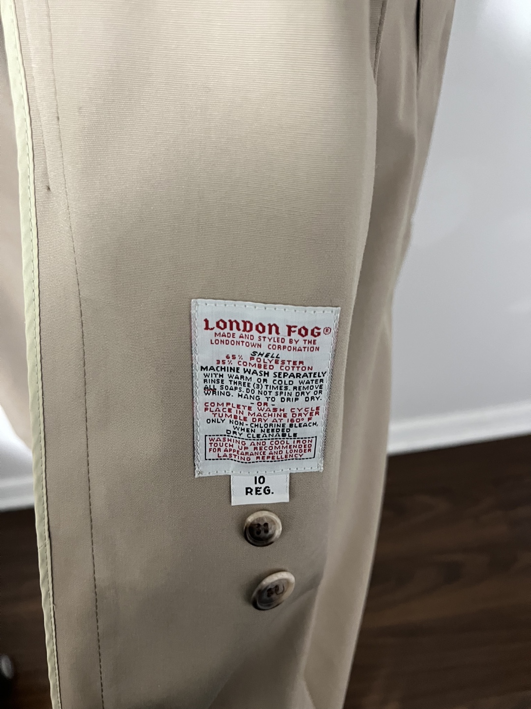 London Fog Trench Coat - Size 10 Regular - photo 3
