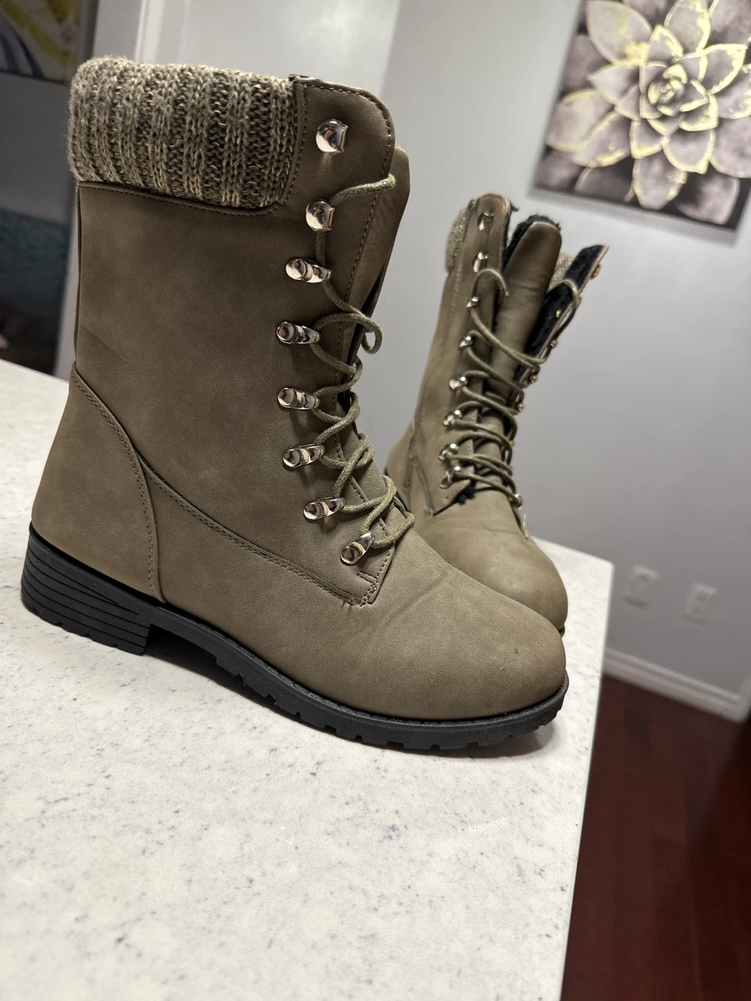 Ardene Lace-Up Boots, Size 8 - photo 2