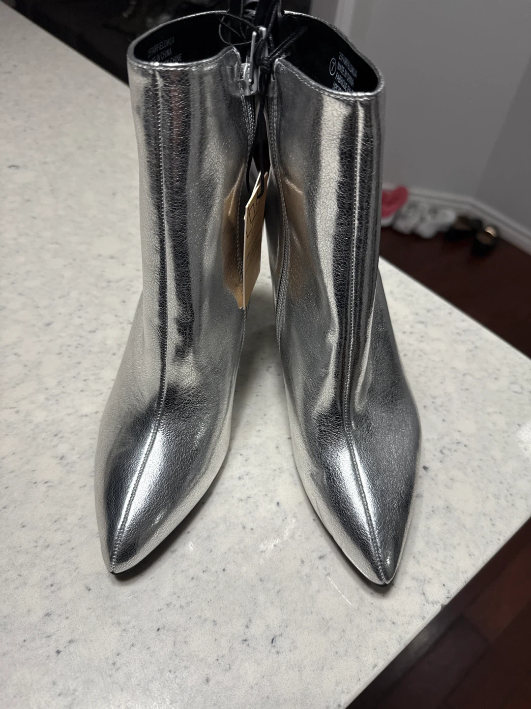 Madden NYC Silver Ankle Boots - Size 7 - photo 2