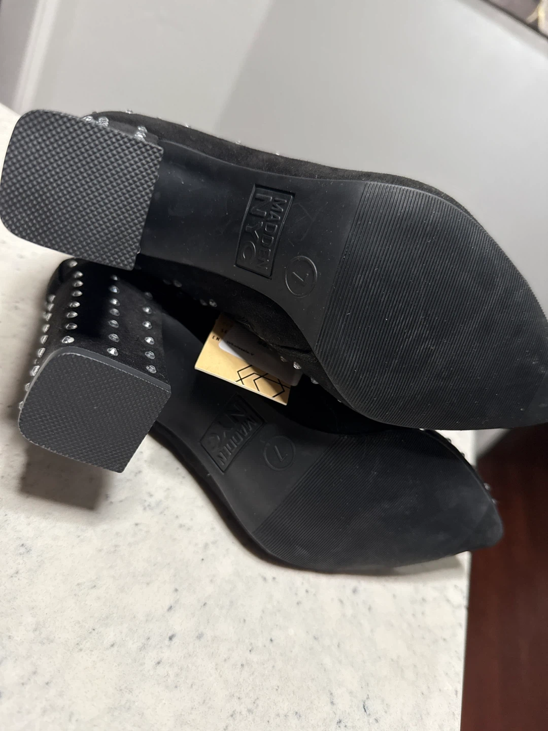 Madden NYC Black Studded Ankle Boots - Size 7 - photo 3