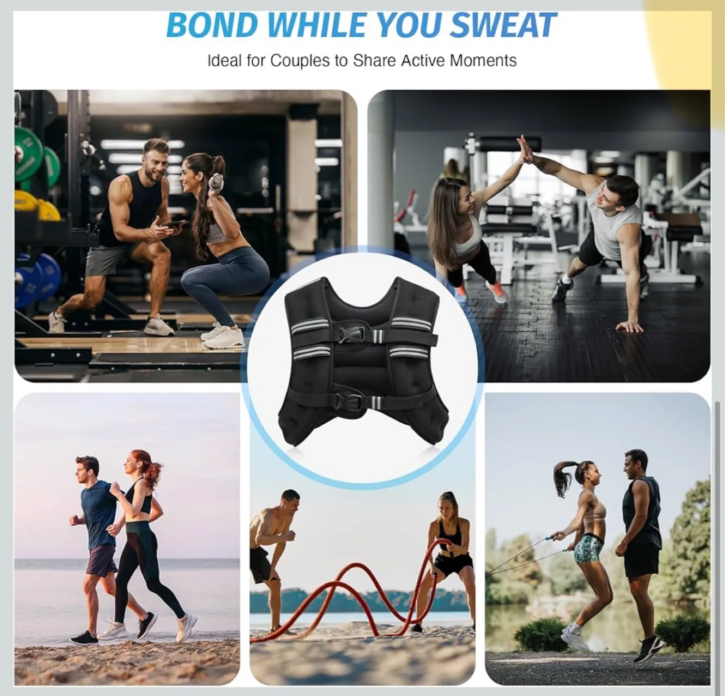 Adjustable Weighted Vest - Black 16 lb image indicator(4)